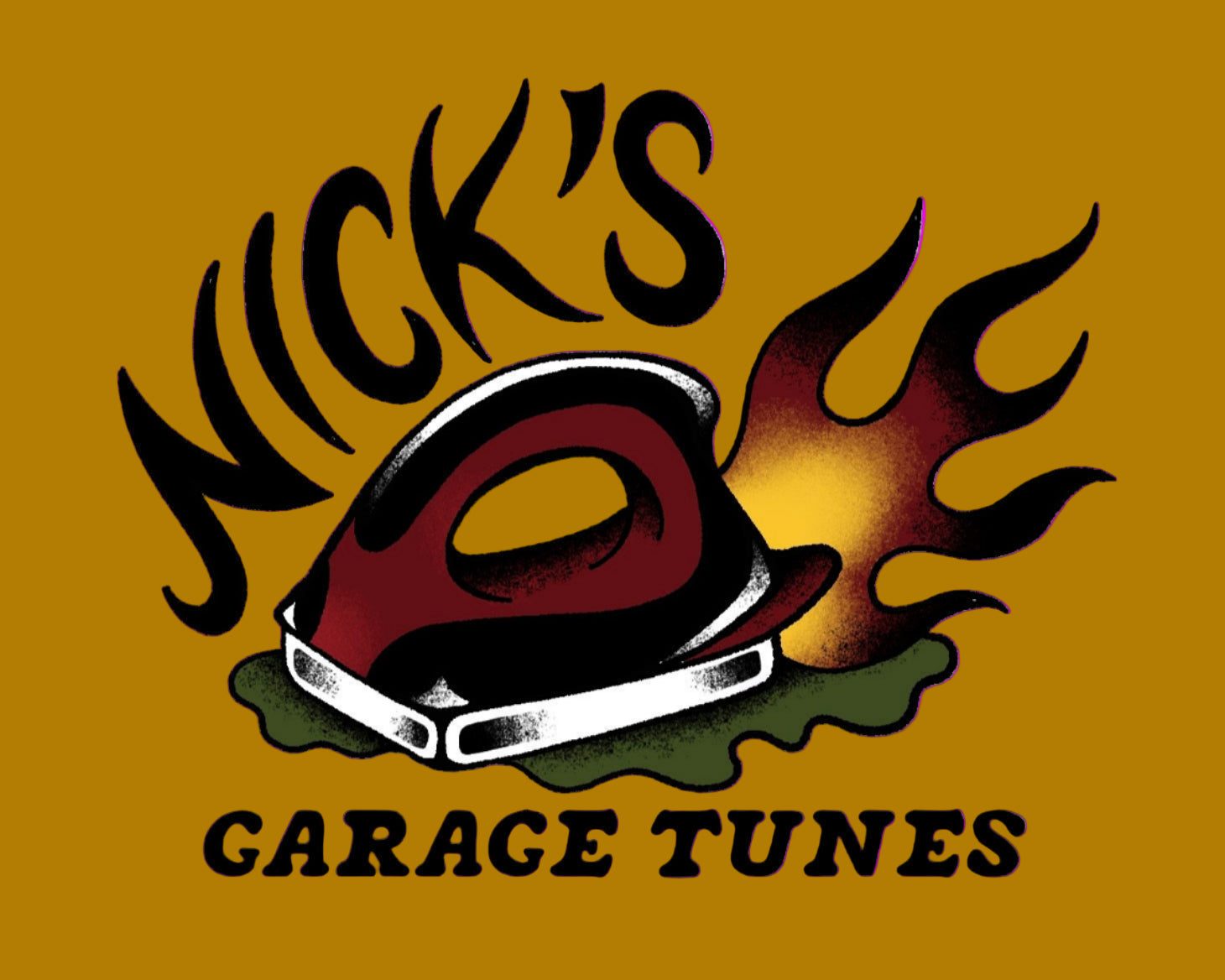 Nick's Garage Tunes: a hot waxing iron wreathed in flames